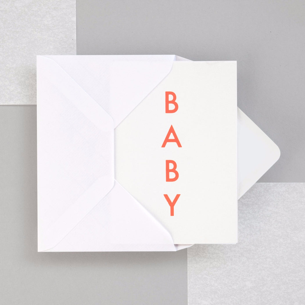 Baby Print in Neon Orange/ White