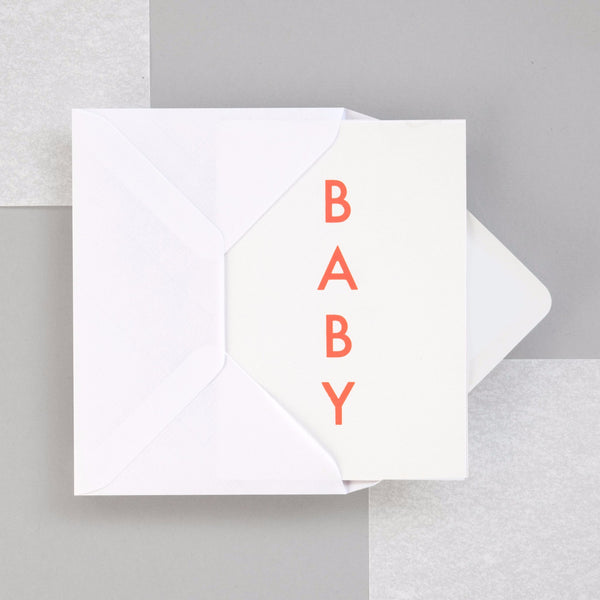 Baby Print in Neon Orange/ White