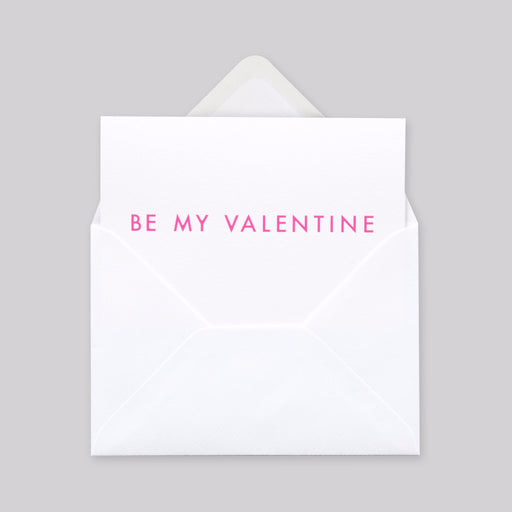 Be My Valentine Print in Neon Pink/ White
