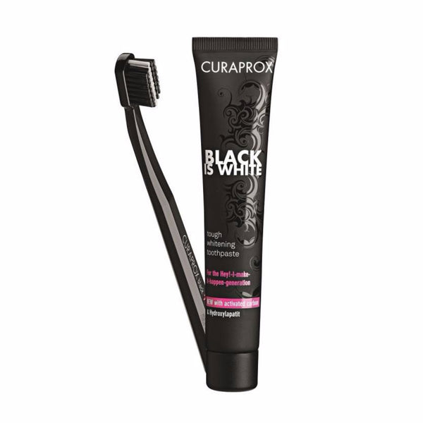 Black is white toothpaste